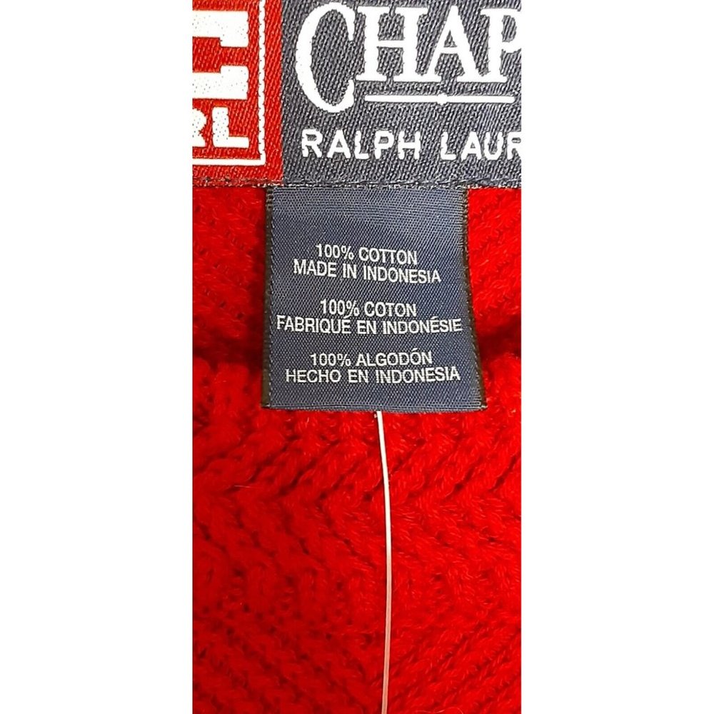 Vintage Chaps Ralph‎ Lauren Mens XL Red Pullover Sweater Crew Neck Cotton… - Picture 6 of 7